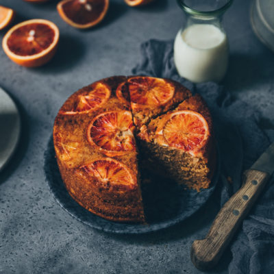 Upside down cake à l’orange sanguine