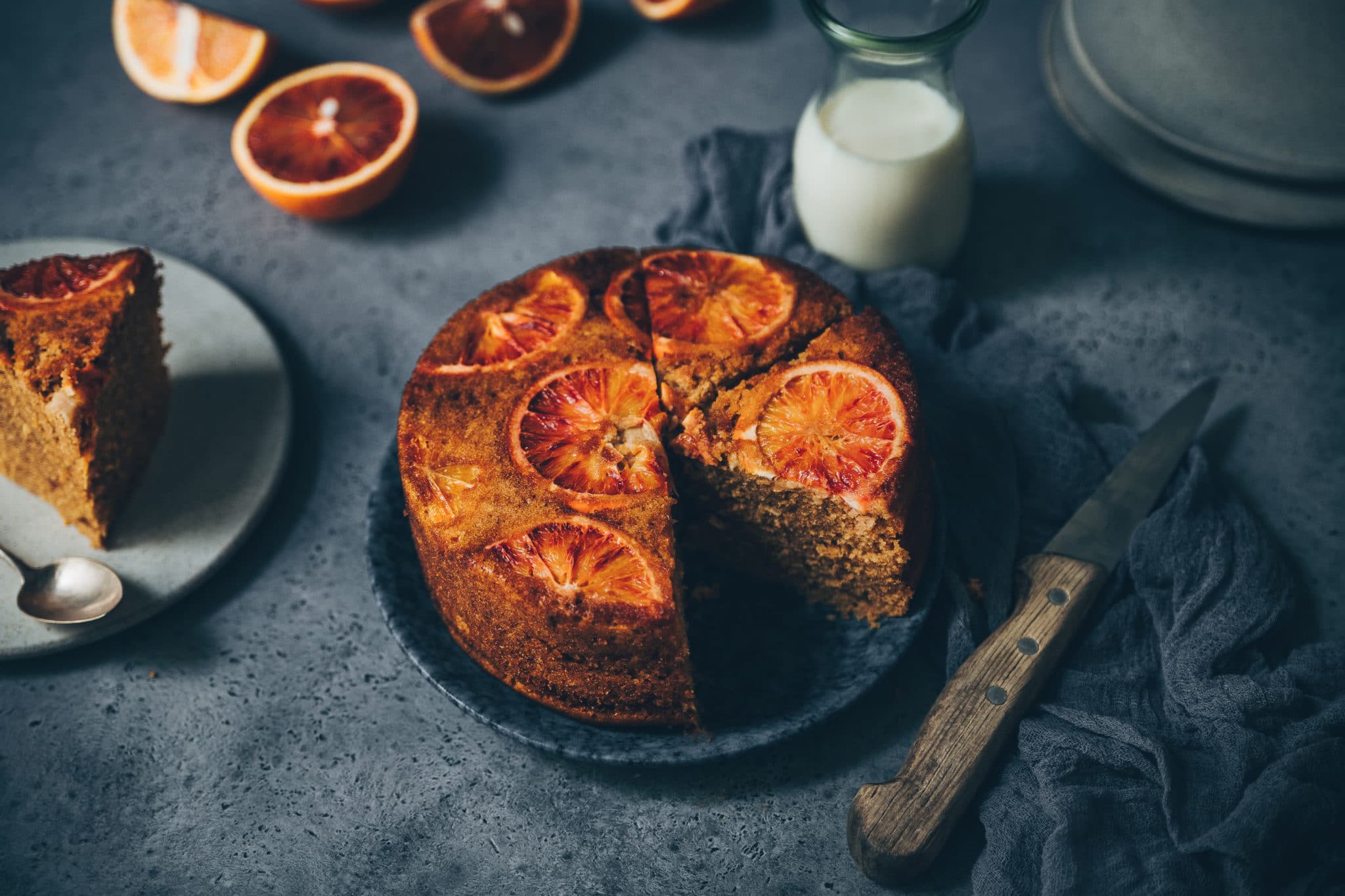 Upside down cake à l’orange sanguine