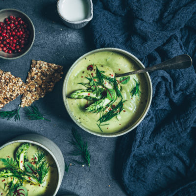 Velouté d’asperges au lait de coco