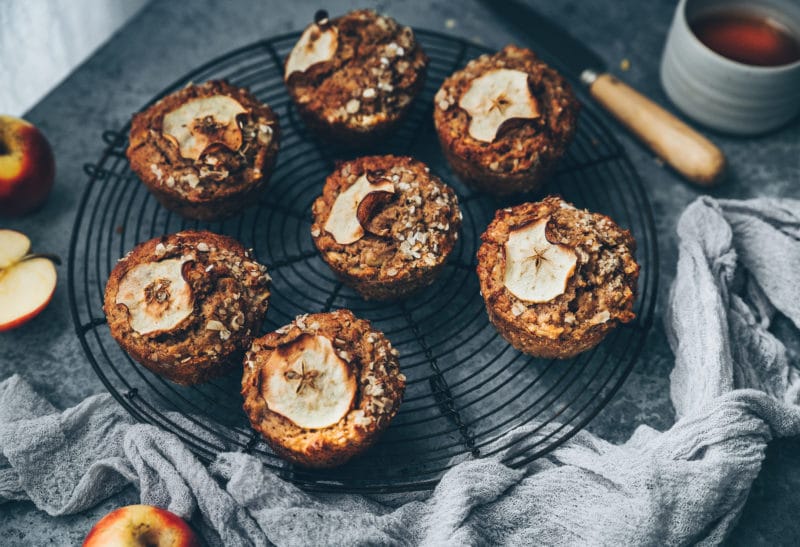 Muffins banane, pommes & flocons d’avoine