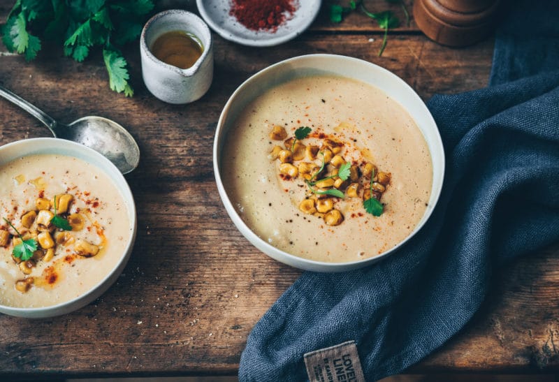 Velouté maïs au paprika fumé