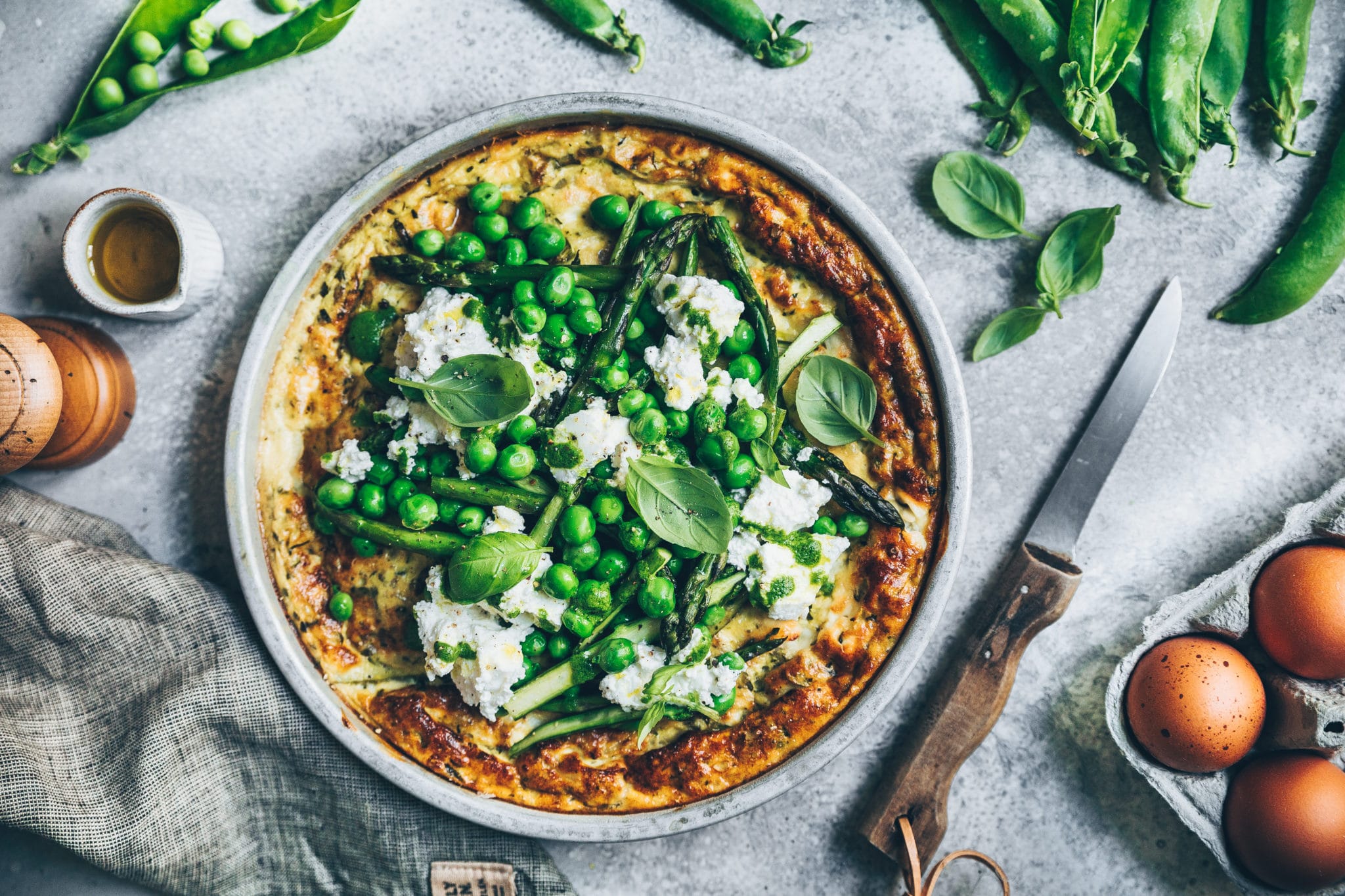 Frittata aux légumes verts