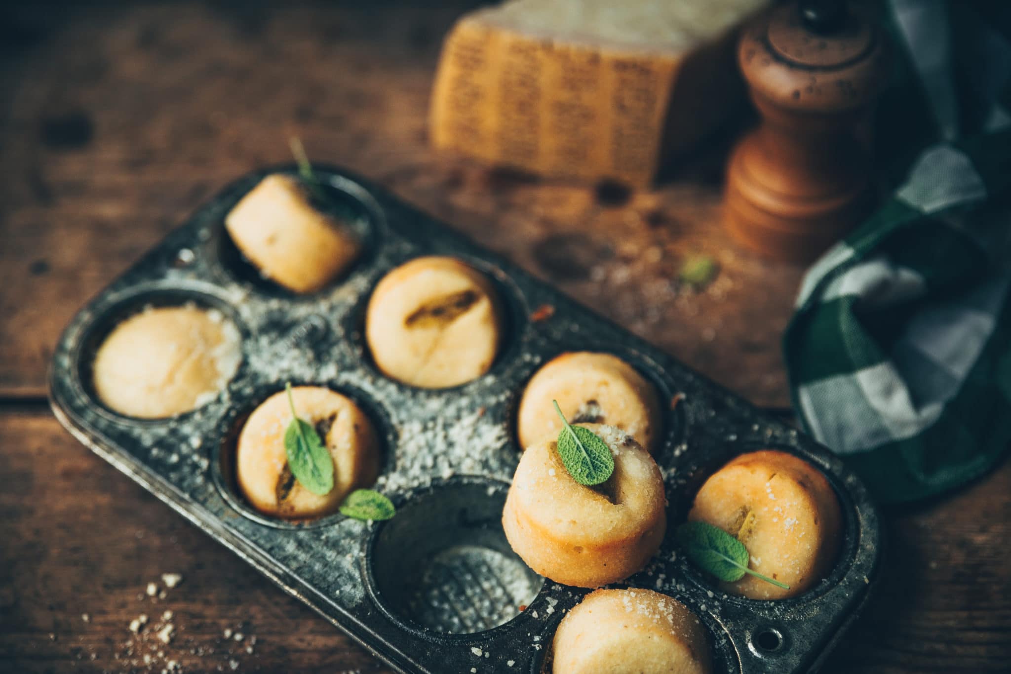 Mini muffins sauge et parmesan