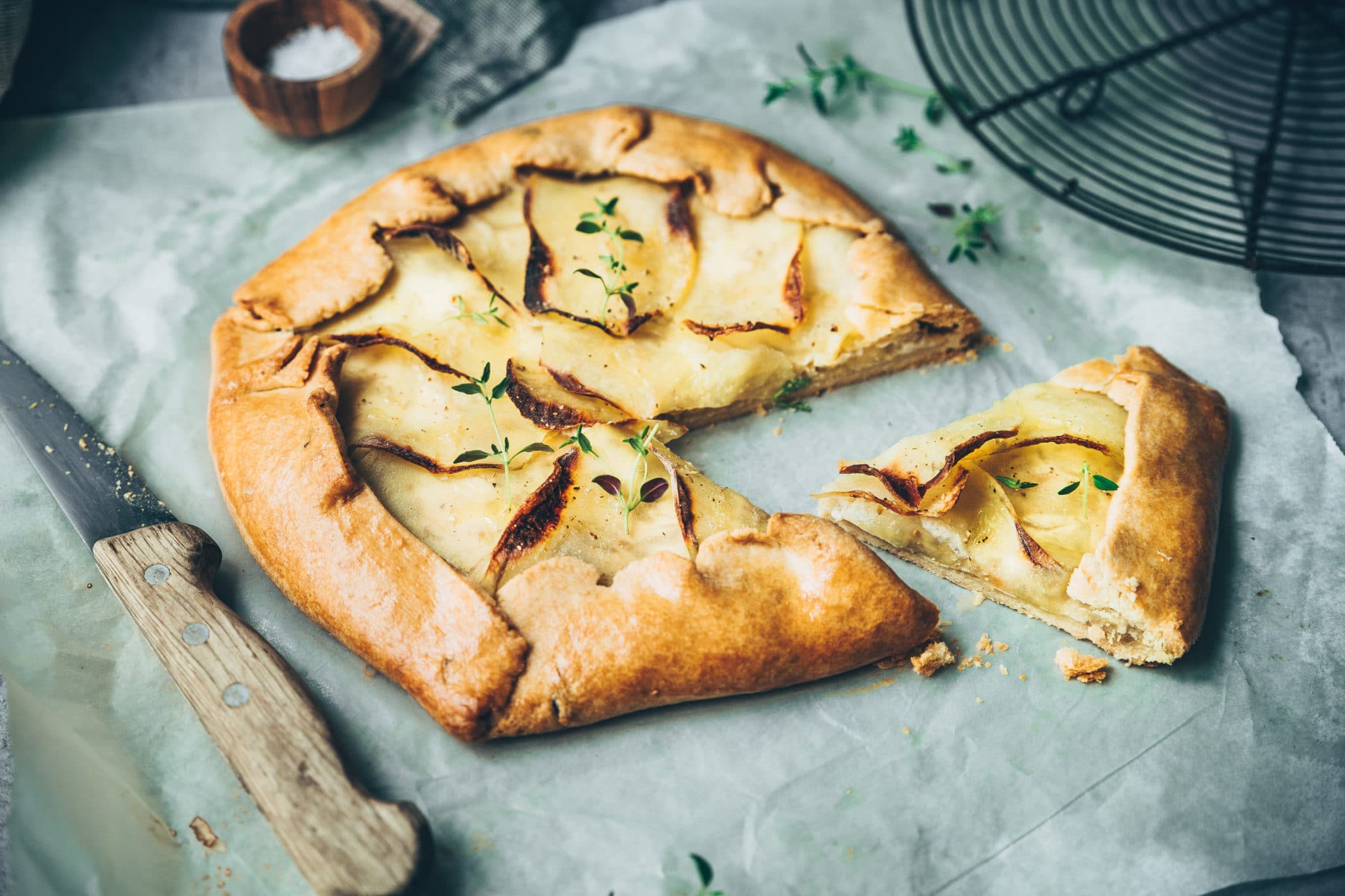 Tarte rustique pommes de terre et ricotta