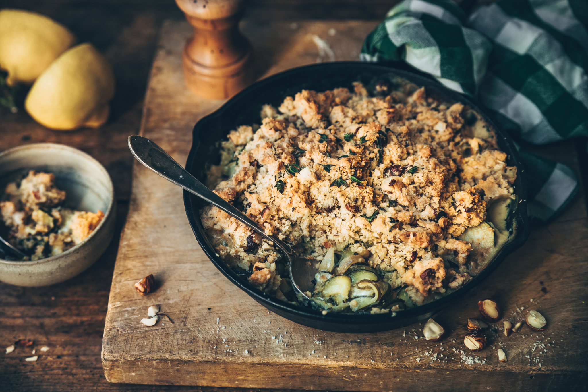 Crumble de courgettes au chèvre frais