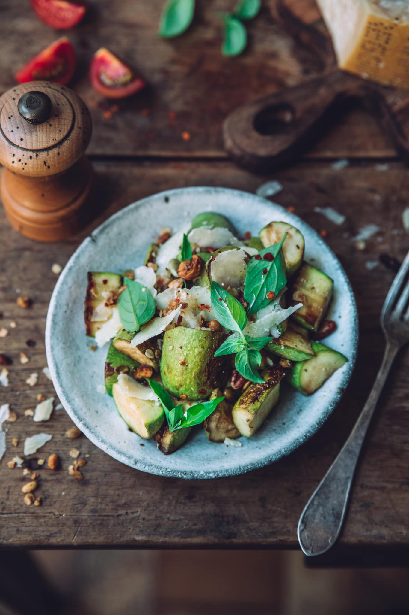 Salade courgettes grillées styliste culinaire lyon - Mégane Arderighi megandcook