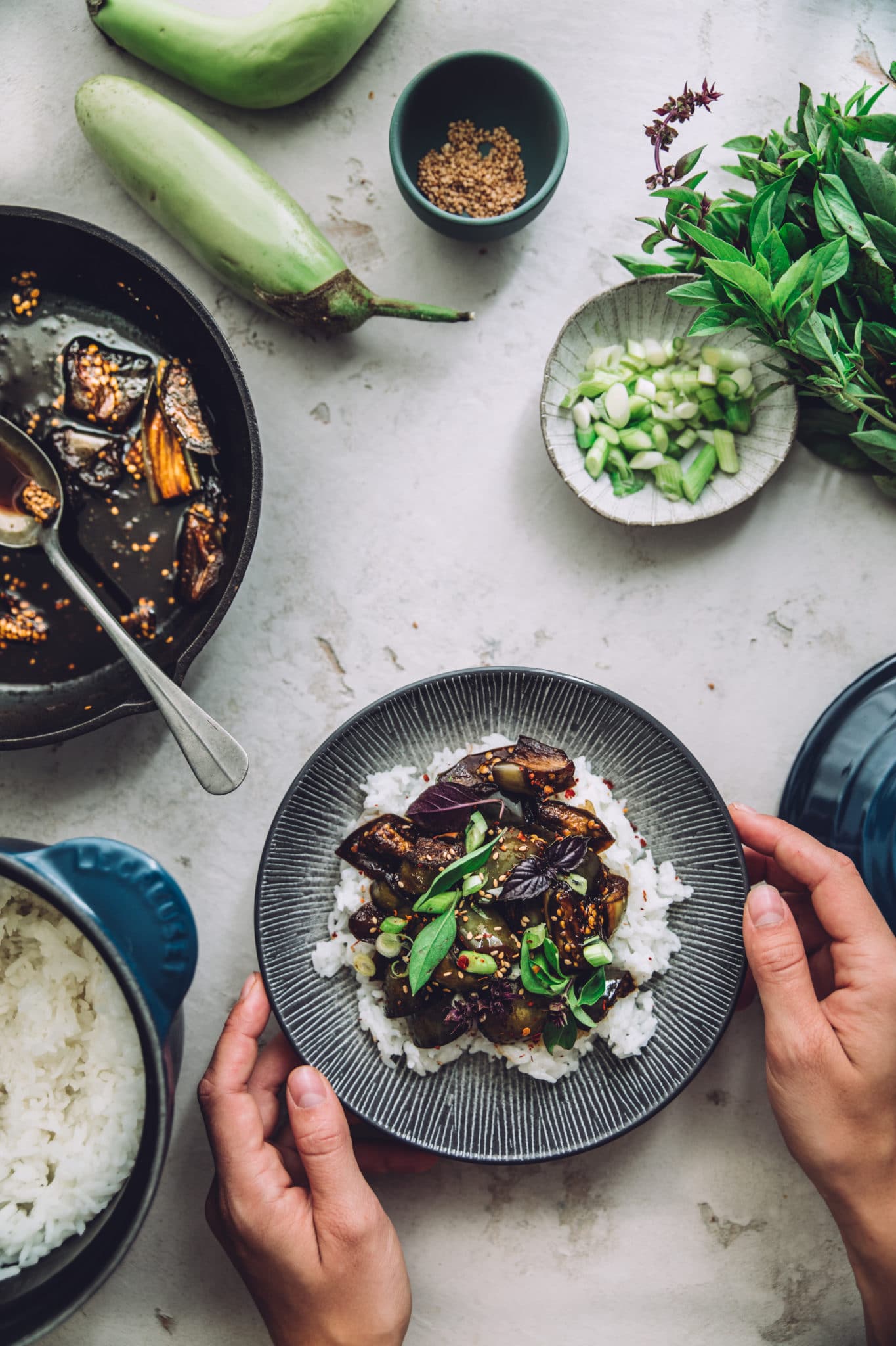 Aubergines Teriyaki Mégane Ardérighi Megandcook styliste culinaire lyon