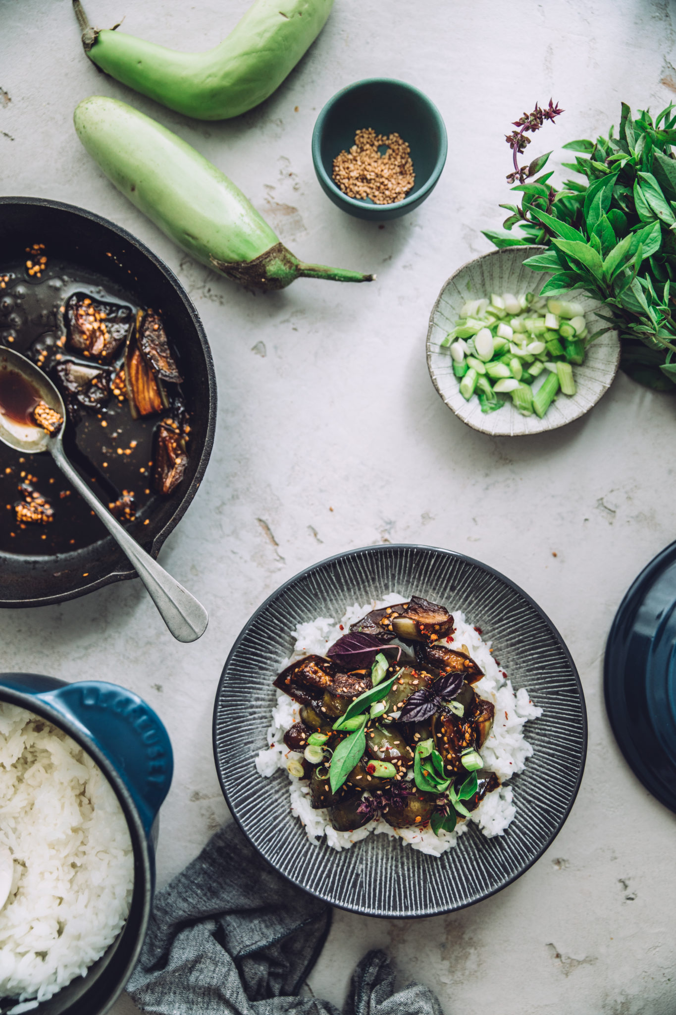 Aubergines Teriyaki Mégane Ardérighi Megandcook styliste culinaire lyon