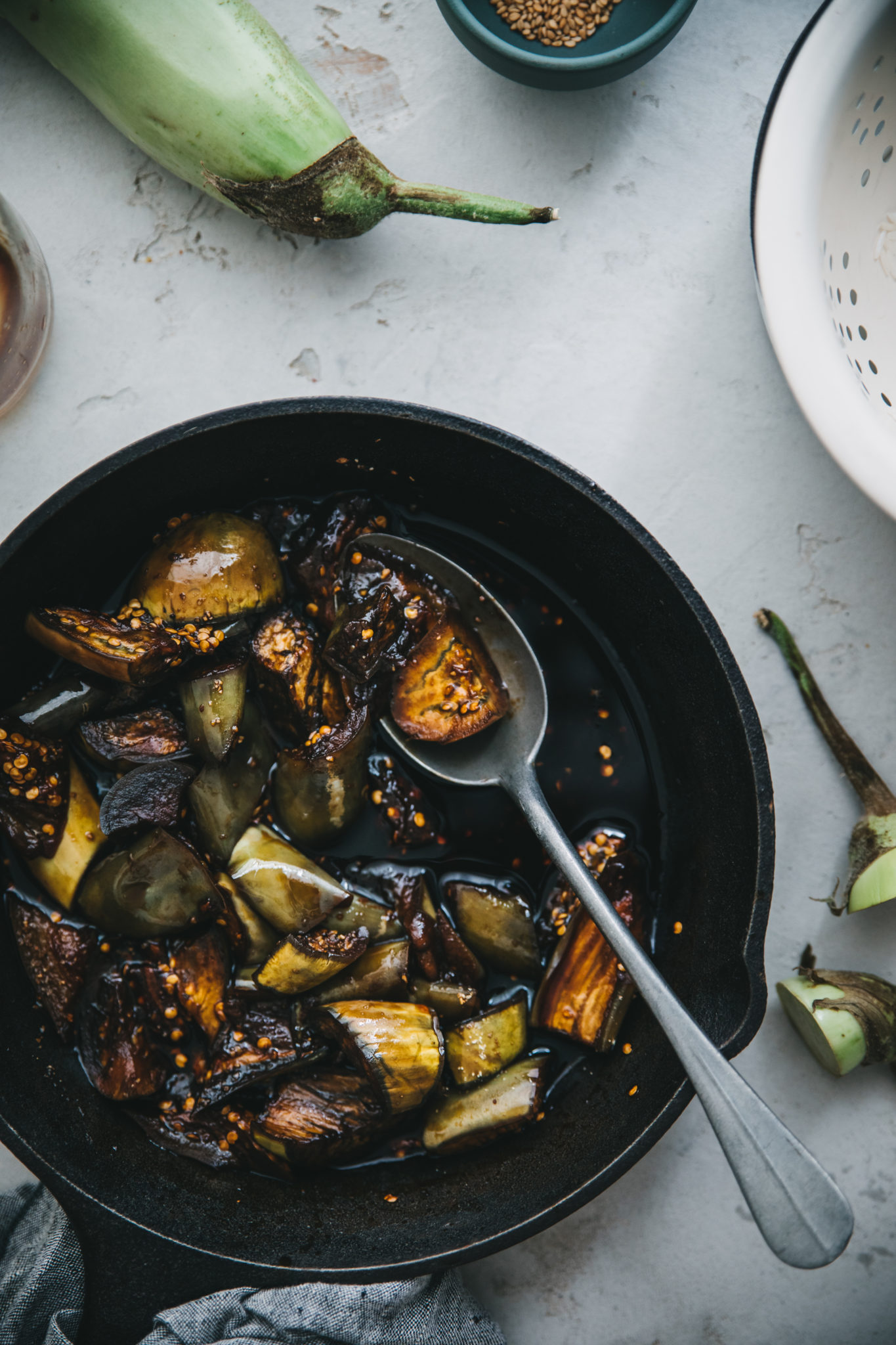 Aubergines Teriyaki Mégane Ardérighi Megandcook styliste culinaire lyon