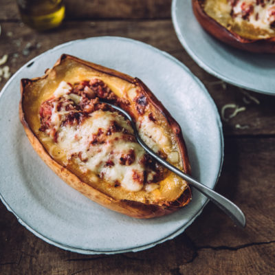 Courge spaghettis façon lasagne