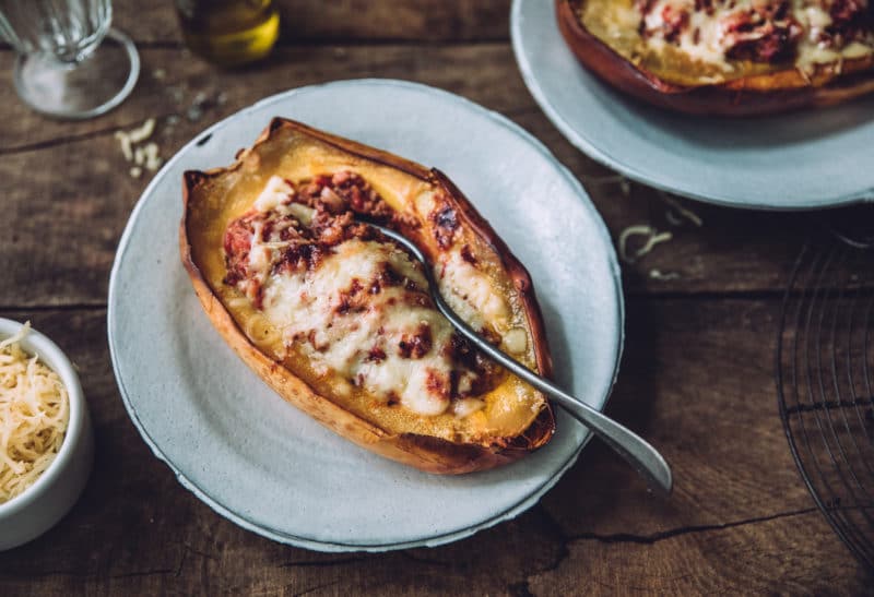 Courge spaghettis façon lasagne