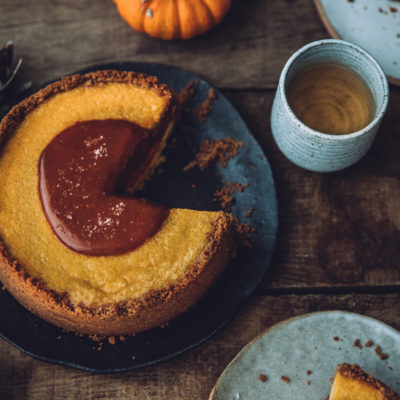 Cheesecake au potiron, caramel à la Fleur De Sel