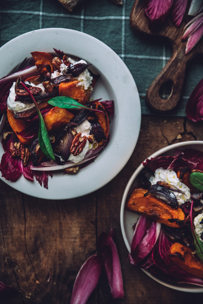 Salade courge hiver burrata