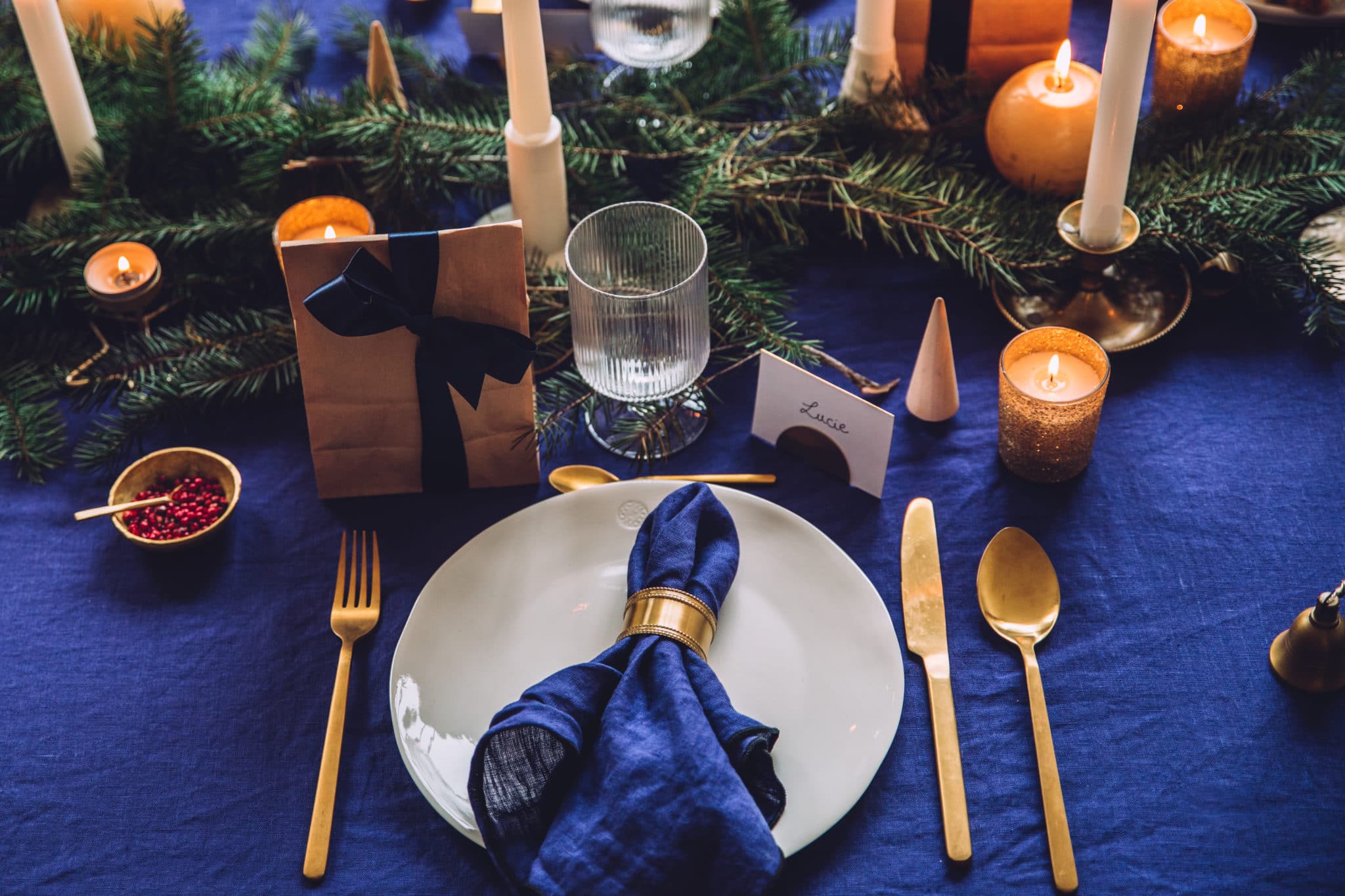 décoration table de noël