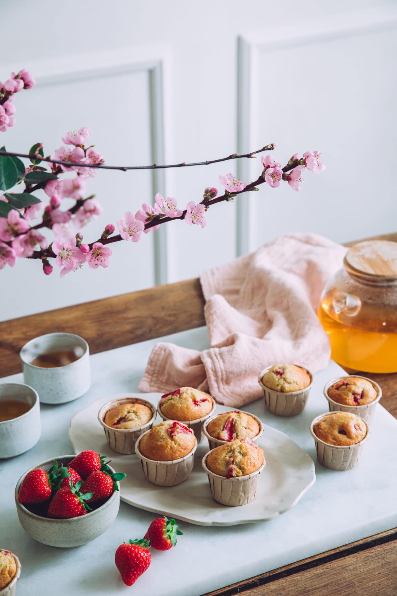 recettes muffins goûter fraises