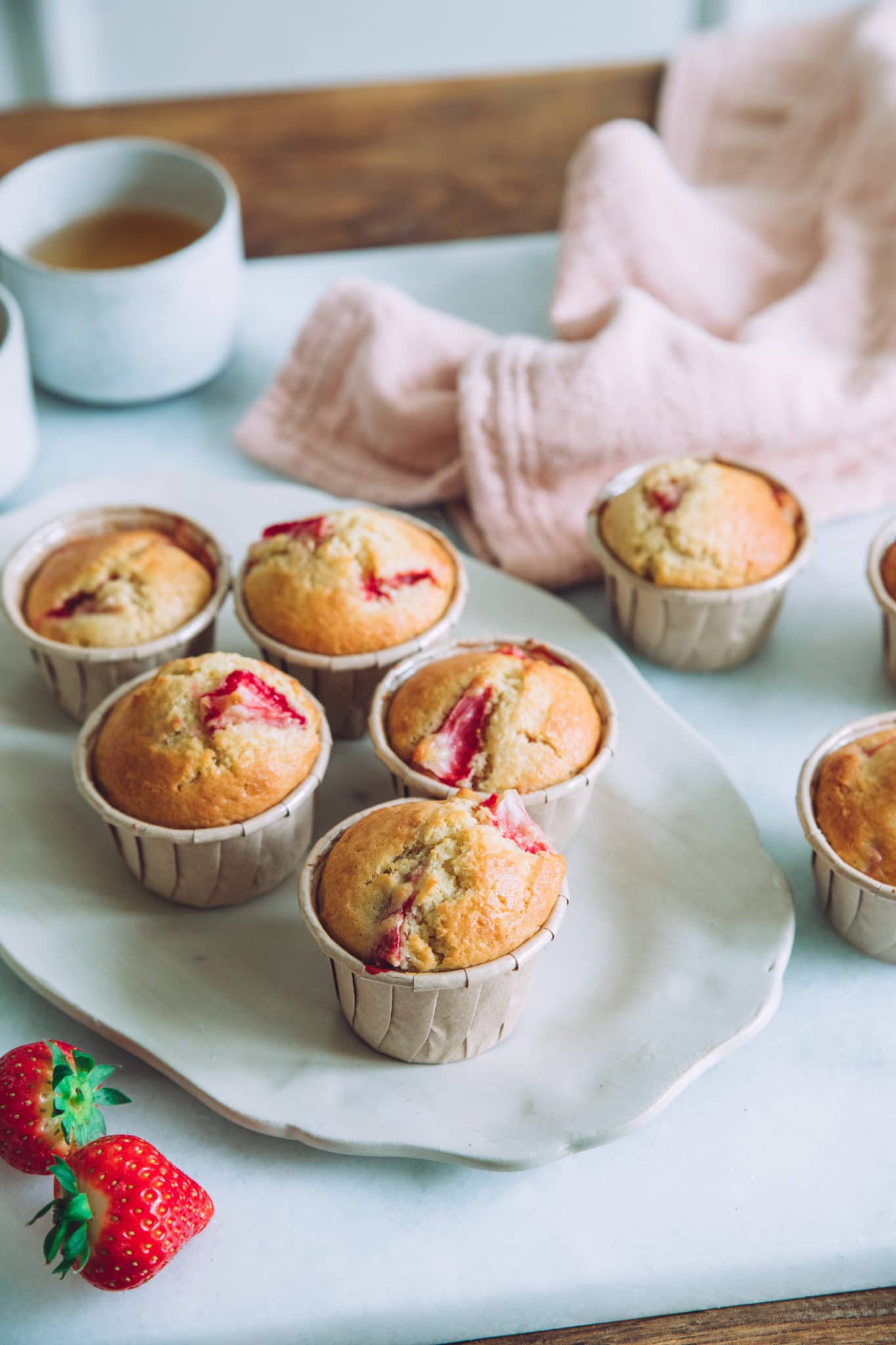 recette muffins printemps fraises