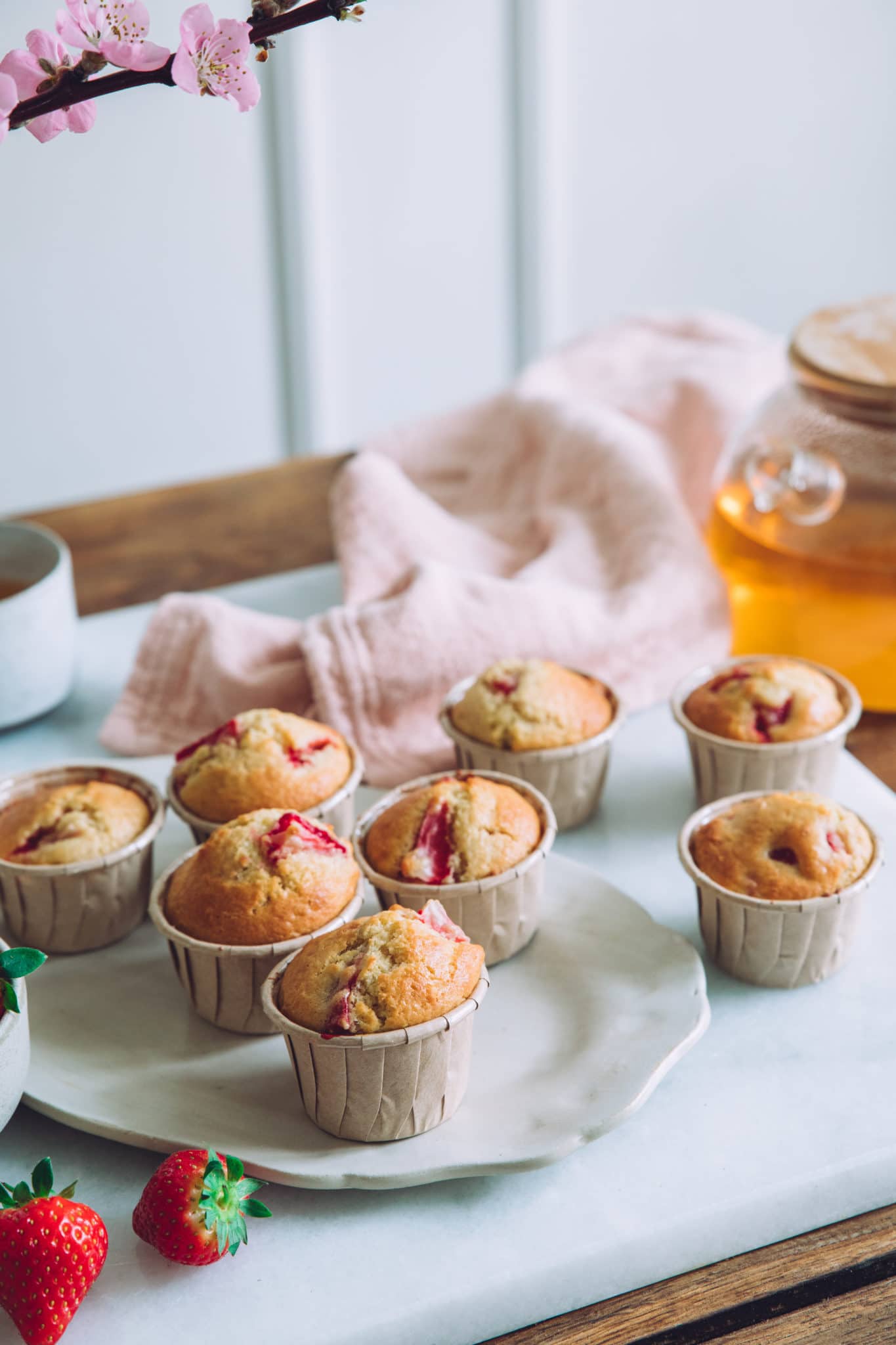 recettes muffins printemps fraises