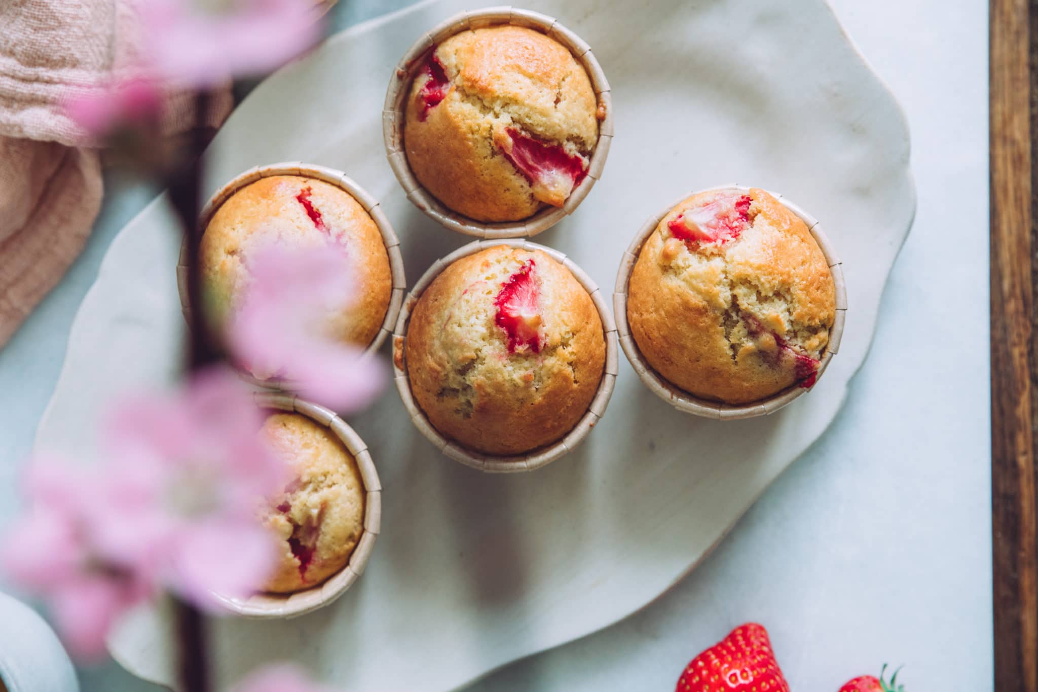 Muffins fraises coco