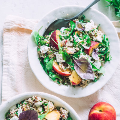 Taboulé aux pêches et feta